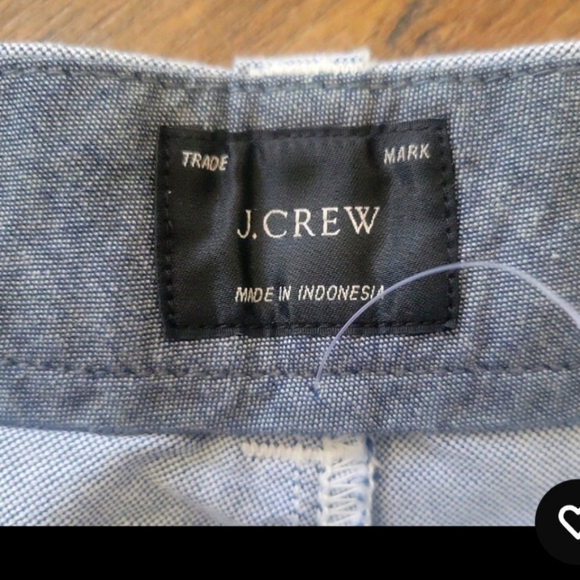 J. Crew Men's Blue/ White Chino style Shorts, Size 40 New - Picture 3 of 6